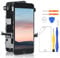 Yodoit for iPhone 8 Plus Screen Replacement Black with Front Camera, Earpiece Speaker, Sensor Flex Cable, 5.5 LCD Display Touch Digitizer Assembly with Repair Tool Kit, Screen Protector