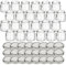gouveo Lot de 24 Pots à Confiture 250g Miel avec Couvercle à Visser argenté - Petits Pots à provisions avec Couvercle à Visser TO66 - Pots à Confiture vides, Pots à épices