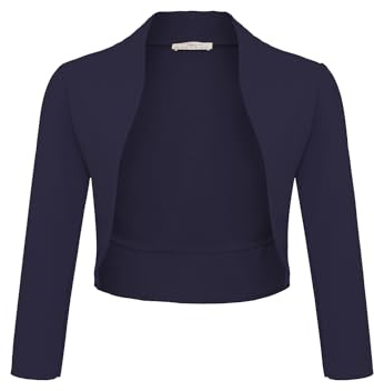 DANAEST Bolero Damen 3/4 Arm Schulterjacke festlich elegant Kurzbolero