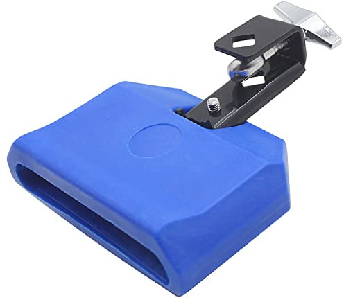 Tambour Cowbell, Percussion Cowbell Cloches de vache bicolores pour instruments à percussion Accessoire pour ensemble de batterie(Bleu)