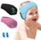 Schwimmen Stirnband Kinder, Neopren Schwimmband, Schwimm Stirnbänder mit Klettverschluss, Ohren Schutz Wasserdichtes Kopfband für Kinder, Erwachsene (Blau sizeM)