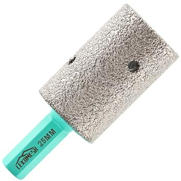 LEKOMESH Diamant Fingerfräser 25MM Diamantfräser - für Fliesenschleifer Vergrößerung Polierlöcher auf Porzellan Keramik Granit Marmor Arbeitsplatte Durchmesser, Hexenschaft