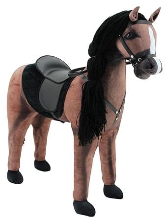 Haasenstrauch Sweety Toys 14323 Stehpferd zum Reiten- Plüschpferd Reittier Keine Montage erforderlich