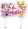 Cake Topper con nome Personalizzato in plexiglass decorazione per torta personaggio a scelta personalizzabile per festa a tema compleanno bambini ragazzi (Fatine Winx)