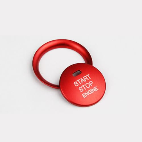 VIZCO Push Start Knopf Abdeckung für Skoda Kodiaq (5seats) 2017-2023,Auto Motor Start-Stopp-Knopf Aufkleber Innenzubehör,A1-Red
