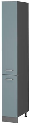 Vicco Apothekerschrank R-Line, Medizinschrank für die Küche, Blau-Grau/Anthrazit, 30 cm