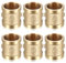 6 Pz Manicotto in Ottone, Raccordo Filettato 1/2 IG/IG, 1/2 Femmina a 1/2 Femmina BSP Filettatura in Ottone, Raccordi in Ottone, Connettore di Accoppiamento per Tubi Impianti Riscaldamento
