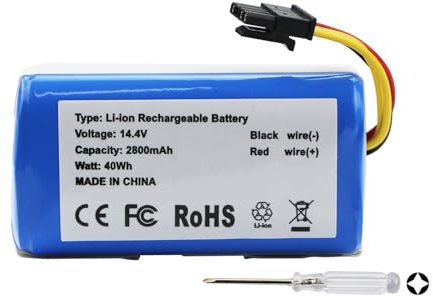 K KYUER 2800mAh Aspirateur Robot Batterie pour AIRROBO P10 Robot Vacuum Cleaner Battery 14.4V