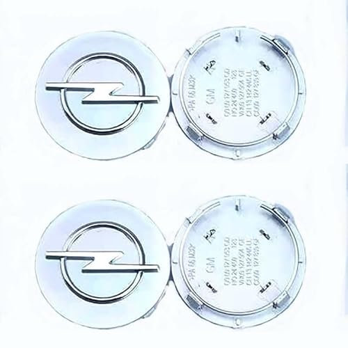 DLLHL 4 Stück Auto Nabendeckel für Opel Astra L Sports Tourer 2022-2024,ABS mit Emblem Wheel Caps Radnabenabdeckung Radkappen Auto Autonaben Kratzfest Auto Zubehör,Silver-64mm