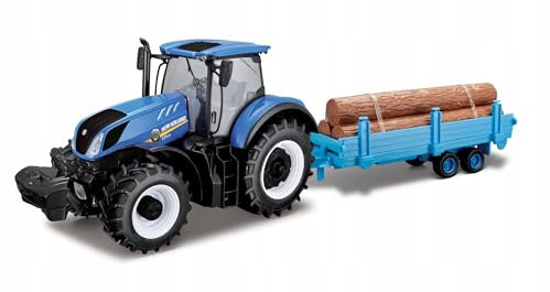 Traktor NEW HOLLAND T7.315 Anhänger 1:32 Bburago