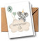 Personalisierte Kinder Glückwunschkarte mit Elefant zum 1. 2. 3. 4. 5. 6. 7. usw. Grußkarte Geburtstagskarte Kind Faltkarte Kindergeburtstag mit Elefantenmotiv Safari Tier Boho (Elefant)