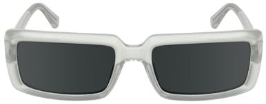 CALVIN KLEIN JEANS Unisex Adult Sunglasses CKJ24622S - Clear with Solid Grey Lens