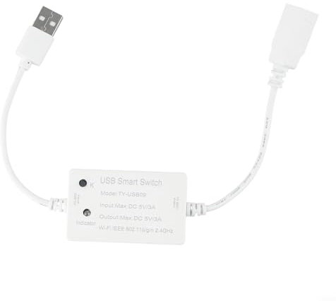 Oniissy Commutateur intelligent USB WiFi contrôleur disjoncteur minuteur disjoncteur minuterie contrôle vocal APP télécommande surveillance en temps réel, télécommande sans fil