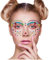 2PCS Face Art Sticker Herzen,Glitzer Gesicht Aufkleber, temporäre Tattoos für Karneval Fasching Halloween Festival Geburtstag