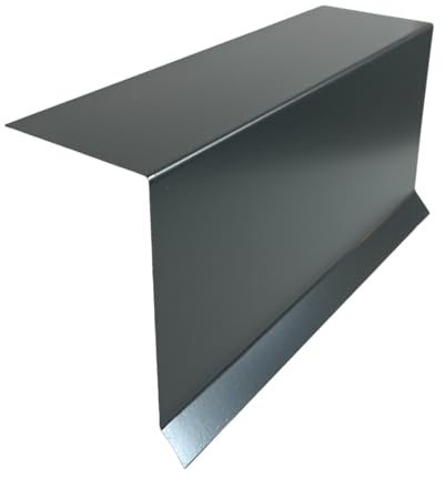 Gastro-Blechdesign 200cm Ortblech - Ortgangblech Anthrazitgrau RAL7016-5x16cm Ortgangwinkel - 2 Meter Winkelblech - Dach Abschluss-Blech Dachrandblech - Dach Kantblech