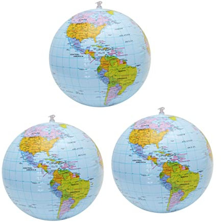 NUOBESTY 3 STK Wasserball Aufblasbare Wasserbälle Strandbälle Masse Aufblasbarer Ball Für Den Strand Erde Strandbälle Party Aufblasbare Bälle Mini-wasserbälle Pool-strandball PVC