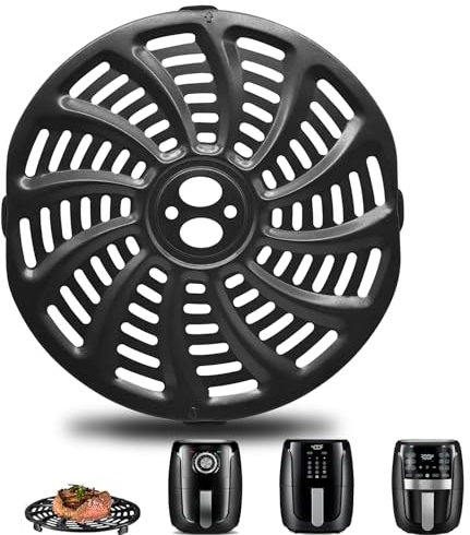 GWBSXM Air Fryer Accessories for Gourmia GAF536 GAF566 GAF556 5QT Air Fryer, 8.8''×8.4'' Nonstick Air Fryer Replacement Parts Tray Rack Grill Pan Grill Plate Basket Crisper Plate with Rubber Bumpers