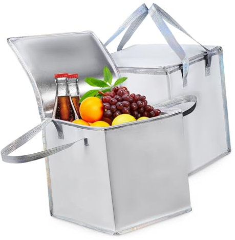 ABOOFAN Borsa Termica Per Alimenti Con Manici Rinforzati - Borsa Termica Per Alimenti