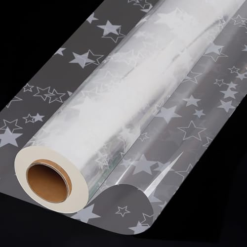 80CM Cellophane Star Wrapping Paper Roll,30M Folded Florist Gift Wrap | Christmas, Birthday Gifts, Hampers, Easter Basket, Valentines Day, Flowers, Crafts, Packing Supplies