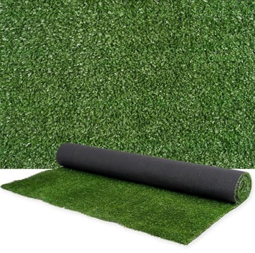 Salelf 1,5 m x 3,0 m Premium Kunstrasen Matte mit Drainagelöchern Dicker Kunstrasen mit Gummirücken Ideal für Indoor/Outdoor Haustierbereiche, Garten, Rasen