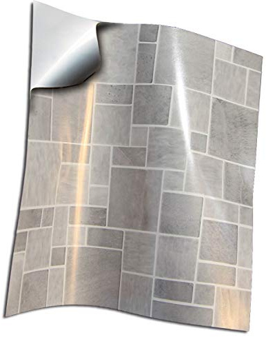 72 Grey Tile Stickers for Kitchen Bathroom Tile Decals 6 x 6 inch ES 15 x 15 cm Tiles Peel N Stick Tile Stickers Waterproof (72)