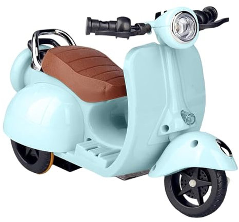 Generisch PuppenzubehöR 360-Grad-Motorradmodell im niedlichen Schaf-Design für Kinder und Sammler PuppenzubehöR (C, 19cm)
