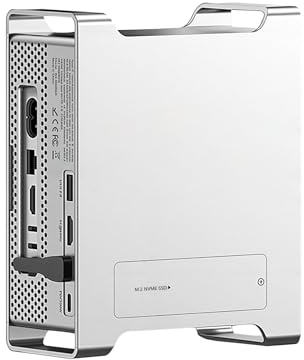 Mac mini M4/M4 Pro Dock with NVMe SSD Enclosure, 9-1 Workstation for Mac mini M4/M4 Pro,Docking Station with HDMI 4K60Hz,2*USB-A 10G,1*USB 2.0,1*PD 100W,SD/TF4.0,Support SSD B+M M-Key