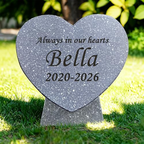 Personalisierte Gedenksteine, Grabmarkierungen mit jedem Wort, herzförmiger Gedenkstein, Grabstein-Plaketten, Trauergeschenk für den Verlust von Oma, Vater, Mutter
