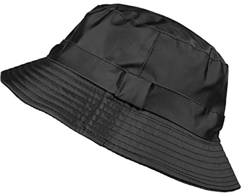 Toutacoo, Cappello da Pioggia in Nylon, Nero Taglia L