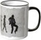 JUNIWORDS Tasse - Evolution Tanzen - Schwarz, Keramik, Rund, 0,3 l