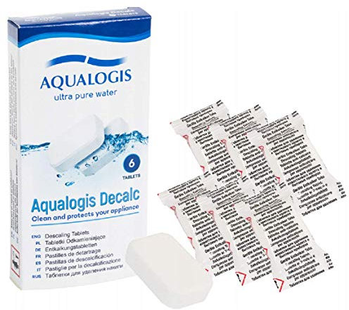 Aqualogis Decalc Compatible with Jura Krups F054 Bosch 311530 Delonghi EcoDecalk Descaling 6 Tablets
