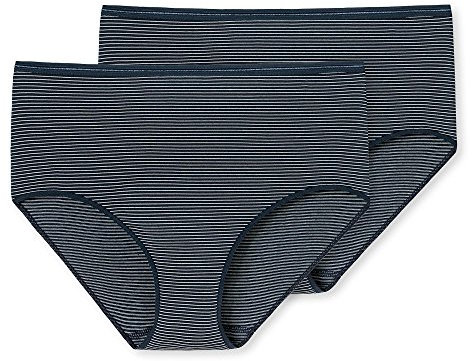 Schiesser Damen 2 PACK Midi Slip Unterwäsche - Modal Essentials, nachtblau_162893, 42