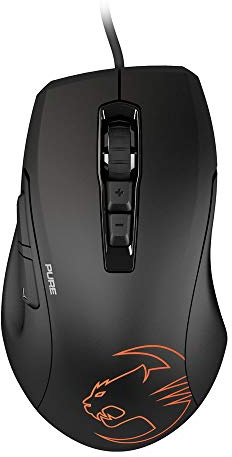 Roccat Kone Pure SE Gaming Maus (hohe Präzision, Pro-Optic Sensor (bis zu 5000 DPI), RGB LED Beleuchtung, 2D Titan Wheel, Pro-Grip Oberfläche, designt in Deutschland, USB) schwarz
