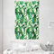 ABAKUHAUS Blatt Wandteppich und Tagesdecke, Watercolored Banana Tree aus Weiches Mikrofaser Stoff Waschbar ohne Verblassen Digitaldruck, 140 x 230 cm, Waldgrün Dunkelgrün