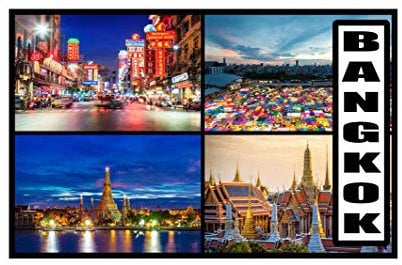 Bangkok - Thailand - Post Card Style Fridge Magnet - Large Size (7cm x 4.5cm) - Gift Idea - Tourism