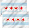 Anley 2er Pack Fly Breeze 3x5 Fuß Flagge der Stadt Chicago - Lebendige Farbe und UV-Lichtechtheit - Leinwandkopf und doppelt genäht - Chicago IL Flaggen Polyester mit Messingösen 3 x 5 Ft