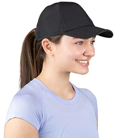 TrailHeads Laufkappe mit UV-Schutz | Kappe Damen | Damen Cap |Schirmmütze Damen - Schwarz