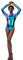 IMEKIS Damen Ballettanzug Langarm Body Catsuit Gl?nzend Metallic Laser Leder Bodysuit Ballett Tanz Leotard Gymnastik Trikot Turnanzug Top Nachtw?sche Clubwear Disco Dancewear Laserblau M