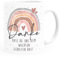 SpecialMe® Tasse Danke dass du uns beim Wachsen geholfen hast Abschiedsgeschenk Kindergarten Geschenk Erzieher Tagesmutter rosa weiß Keramik-Tasse