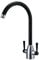 Kitchen Mixer Tap Dual Lever High Arc 360 Swivel Spout Matte Black and Chrome Kitchen Taps Mixer 1 Hole High Arc Modern Sink Mixer Tap