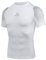 AMZSPORT Herren Kompressionsshirt Kurzarm Sportshirt Schnelltrocknend Laufshirt Funktionsshirt, Weiß Size XL