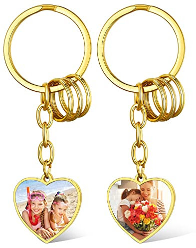 Porte Clé Photo Recto Verso Personnalisé Porte Clef Femme Coeur Personnalisable