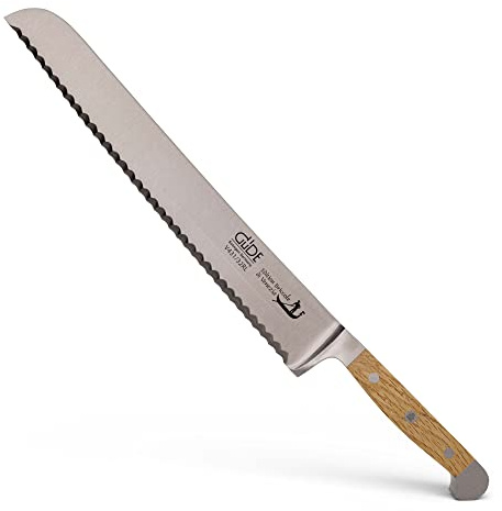 GÜDE Solingen - Brotmesser Links und Rechtshänder geschmiedet, 32 cm, Briccole, ALPHA BRICCOLE DI VENEZIA, Doppelkropf, Handmade Germany