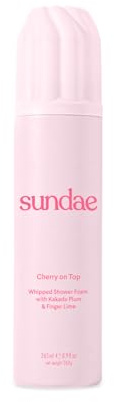 sundae Whipped Shower Foam Cherry on Top Foaming Body Wash 8.9 fl oz, 265ml with Kakadu Plum & Finger Lime