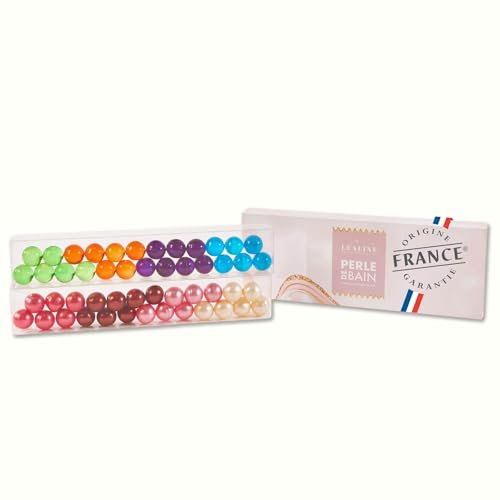 Perles de Bain X52 avec Huile de Soja Naturelle SANS PARABEN. Coffret perle, Assortiments de Billes/Boules Parfumées, Coffret idéal pour se Détendre dans le Bain. Relaxation & peau lisse garantie.