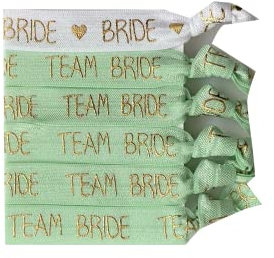 Brautwunsch bachelorette Party, Armband JGA, Bride, Team Bride, Armband Junggesellenabschied, bracelet Bachelorette, JGA Accessoire, Bride to be (1 + 5 Seit weiß + mint grün)
