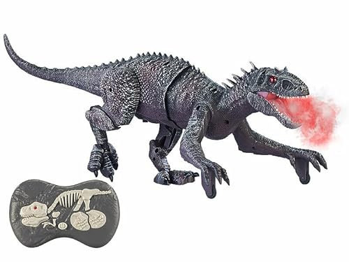 Playtastic Ferngesteuerter Dino: Ferngesteuerter XL-Dinosaurier mit Sound & Sprühnebel, 2,4 Ghz, 45 cm (Dinos, Toy, Ferngesteuerte Spielzeug)