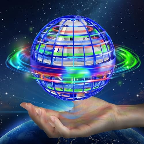 semai Fliegender Ball,orbi Boomerang Ball, Kinder Spielzeug ab 6 Jahren mit LED Licht, Hand Controlled Hover Ball Geschenke für Jungen Mädchen 6-12 Jahre (blau)