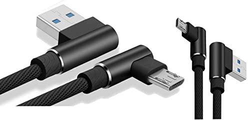 Mr. Gadget's Solutions Câble de charge et de synchronisation micro USB coudé à droite compatible avec GPS TomTom 2 m