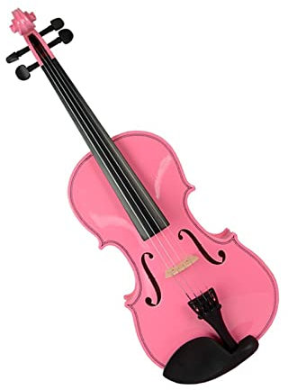 TSTS Violon pour débutants Violon Rose Étudiant Débutant Violon Violon Acoustique Violon avec Étui Rigide Pont d'arc pour Les Filles Kit De Violon (Color : 1/2)